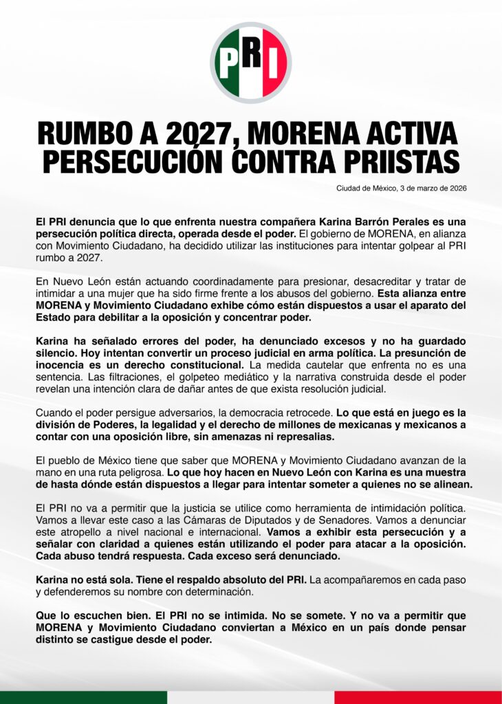 Comunicado PRI