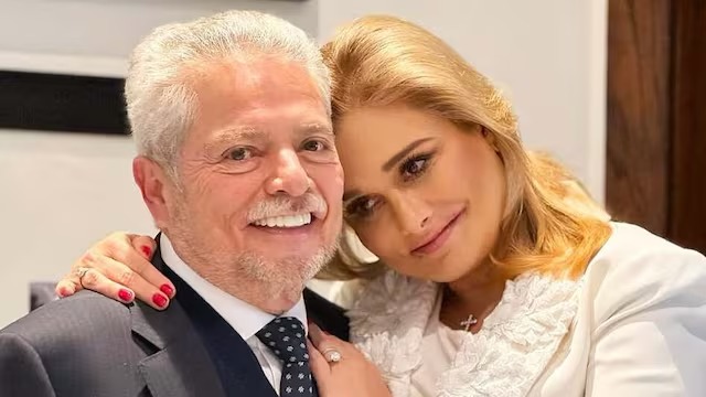 Maru Campos y esposo