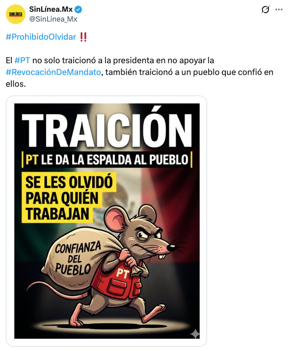 Tunden al PT por eliminar revocación de mandato del Plan B