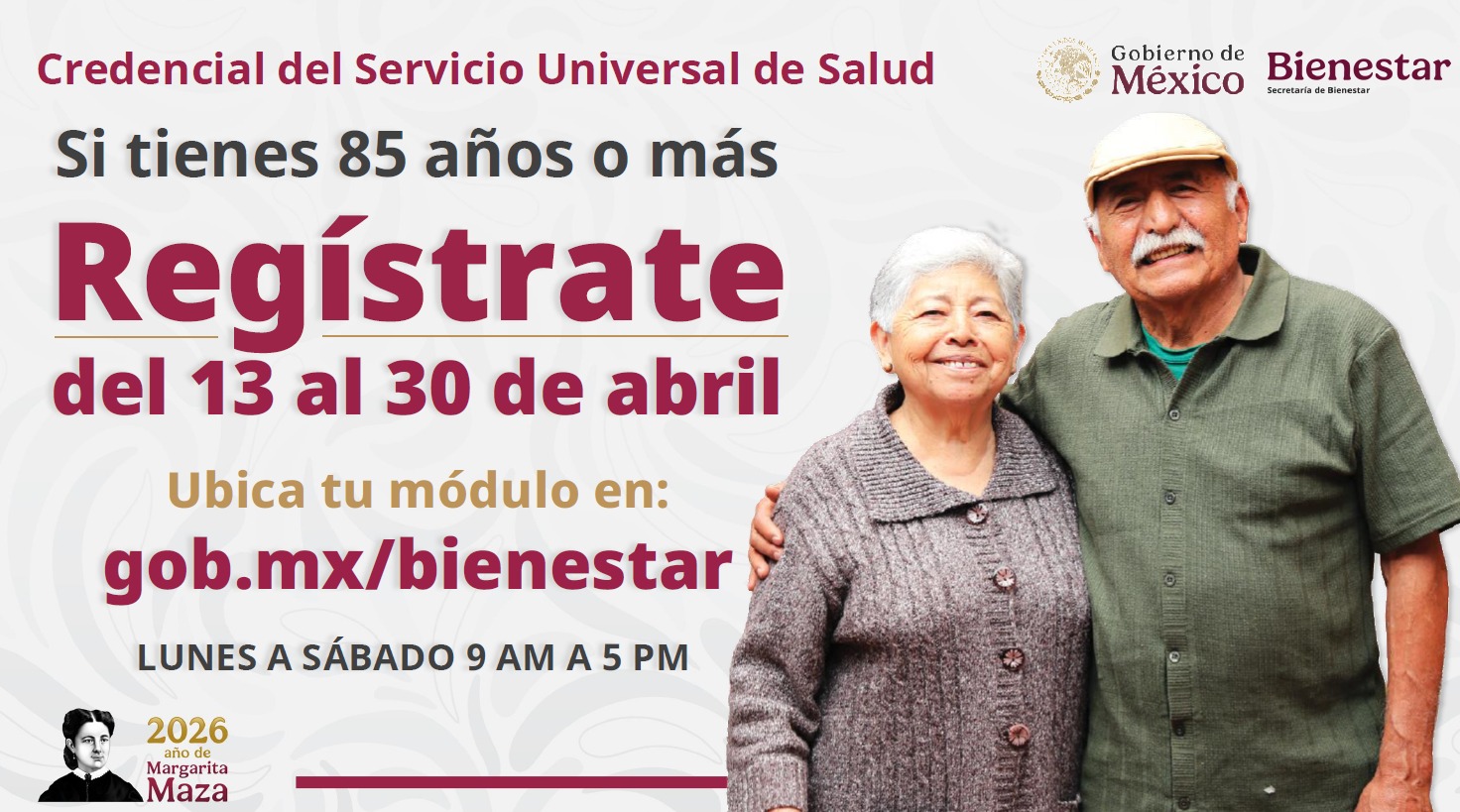 ¿Cuándo inicia credencialización de personas de 85 años?