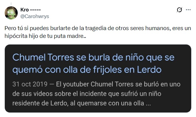Redes critican a Chumel Torres