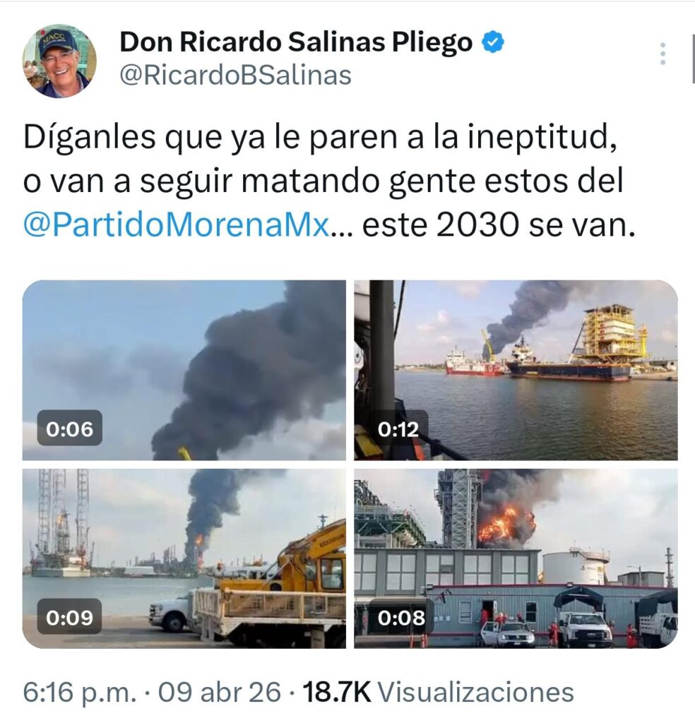 Salinas Pliego critica Refinería Dos Bocas