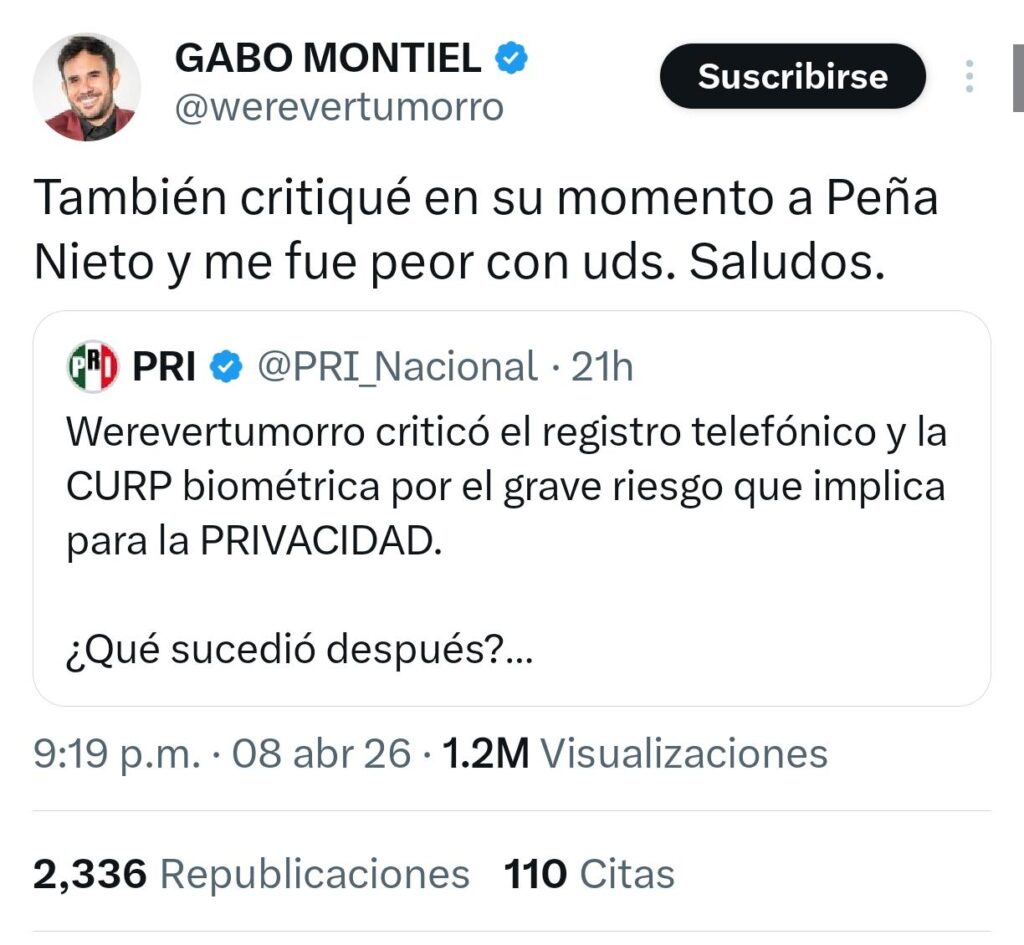 Werever tumorro responde PRI