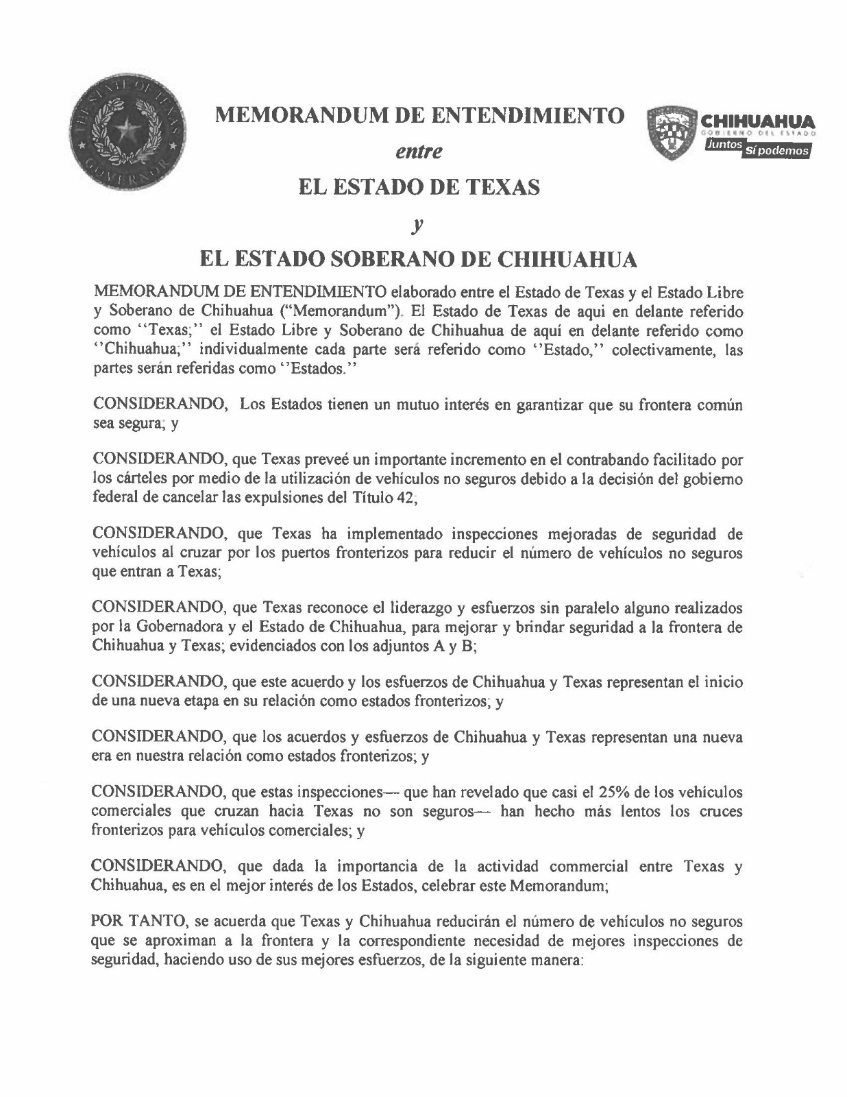 Acuerdo Maru Campos Texas