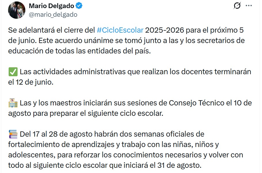 adelantan vacaciones SEP