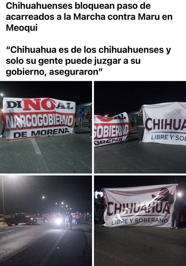 bloqueos en Chihuahua Maru Campos