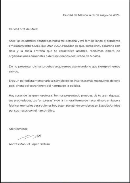 comunicado Andrés López