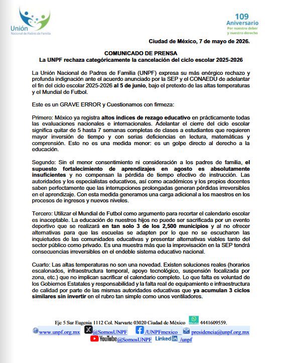 Comunicado vs. SEP