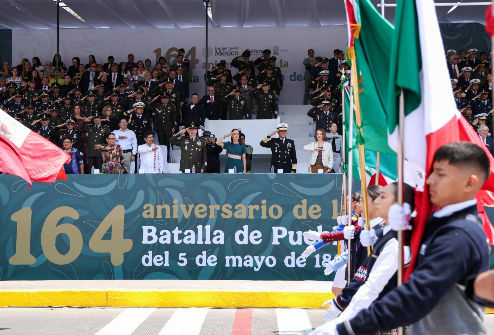 Sheinbaum y Armenta defienden soberanía de México en aniversario de la Batalla de Puebla