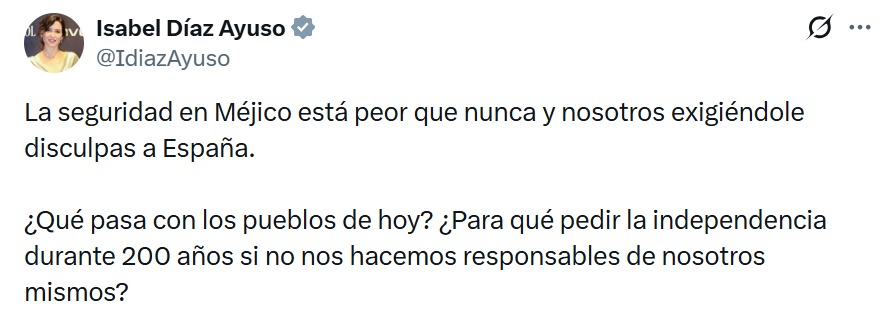 Díaz Ayuso Méjico
