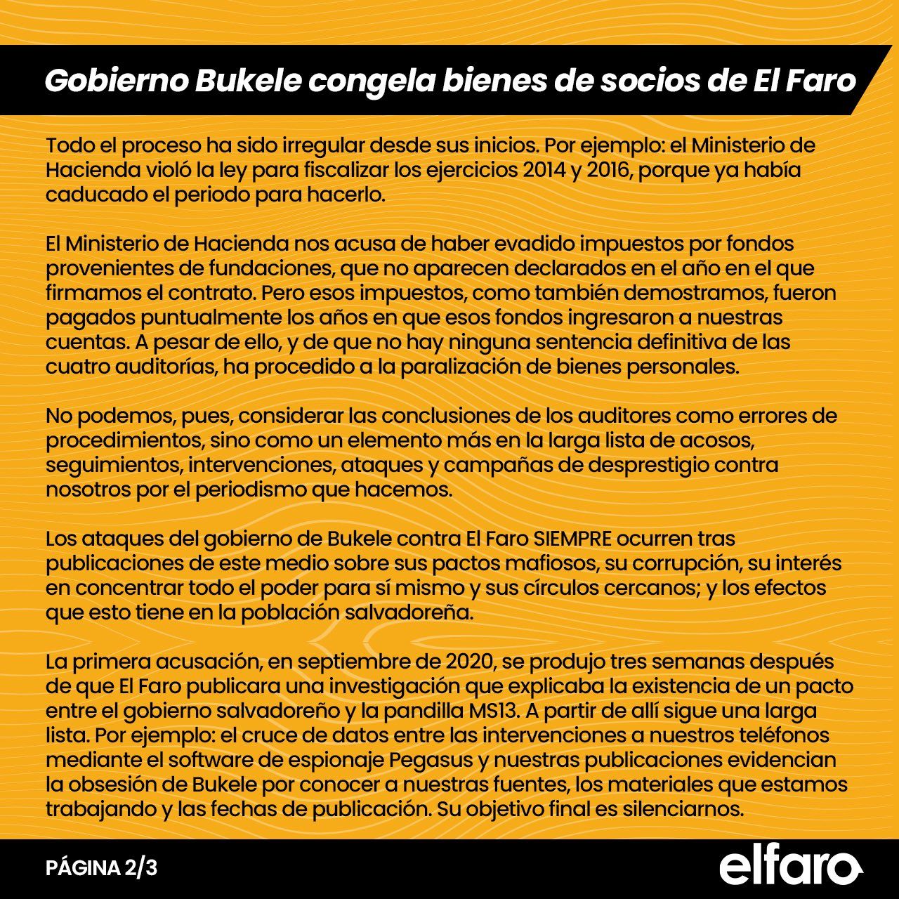 El Faro vs Bukele