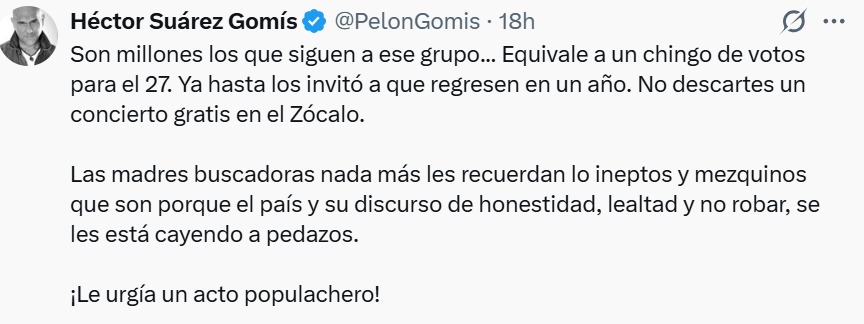Héctor Suárez Gomis en X