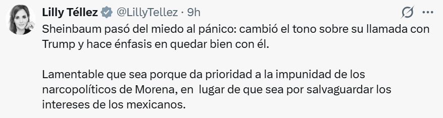 Lilly Téllez vs Sheinbaum
