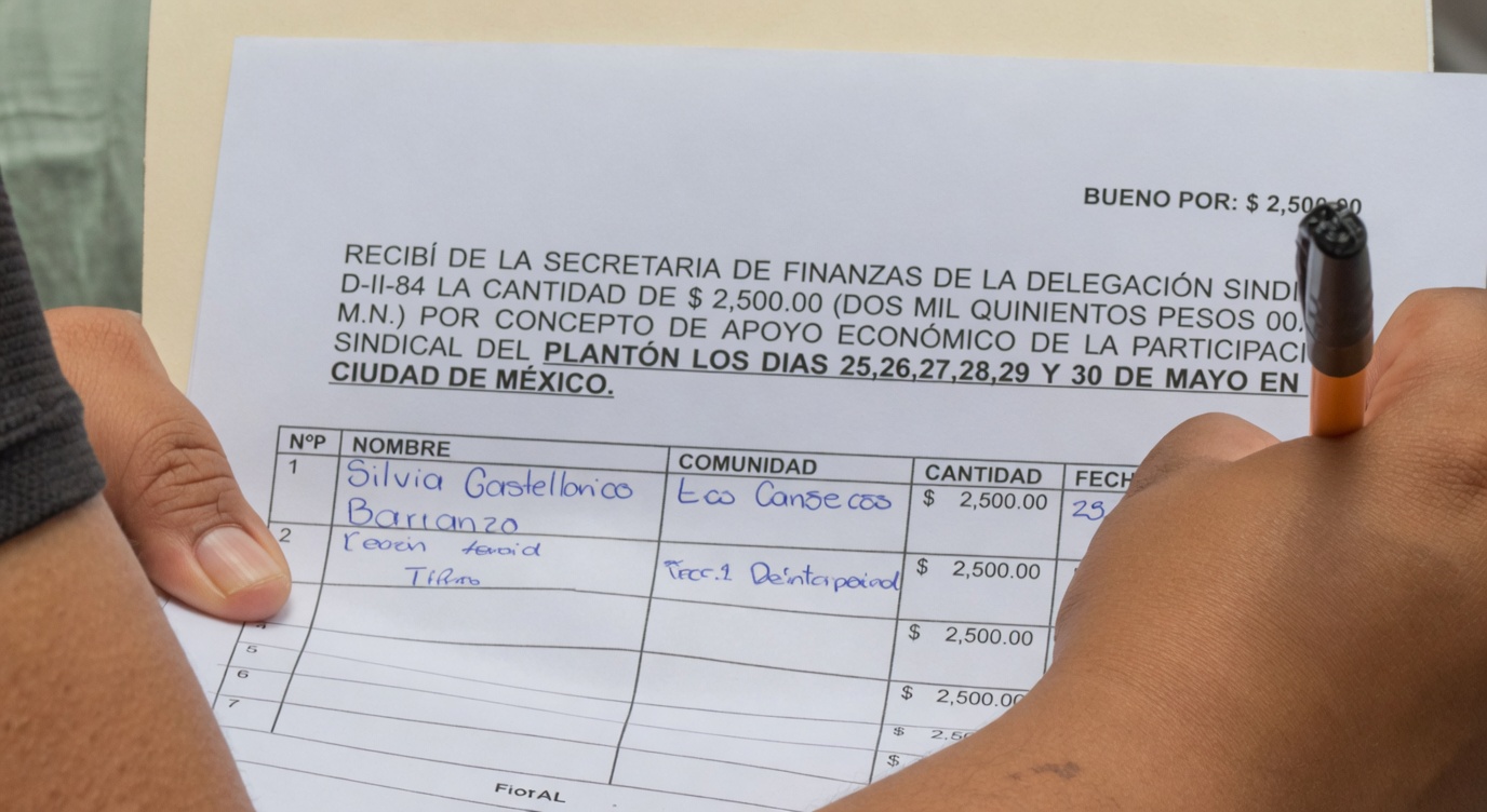 Lista pagos CNTE