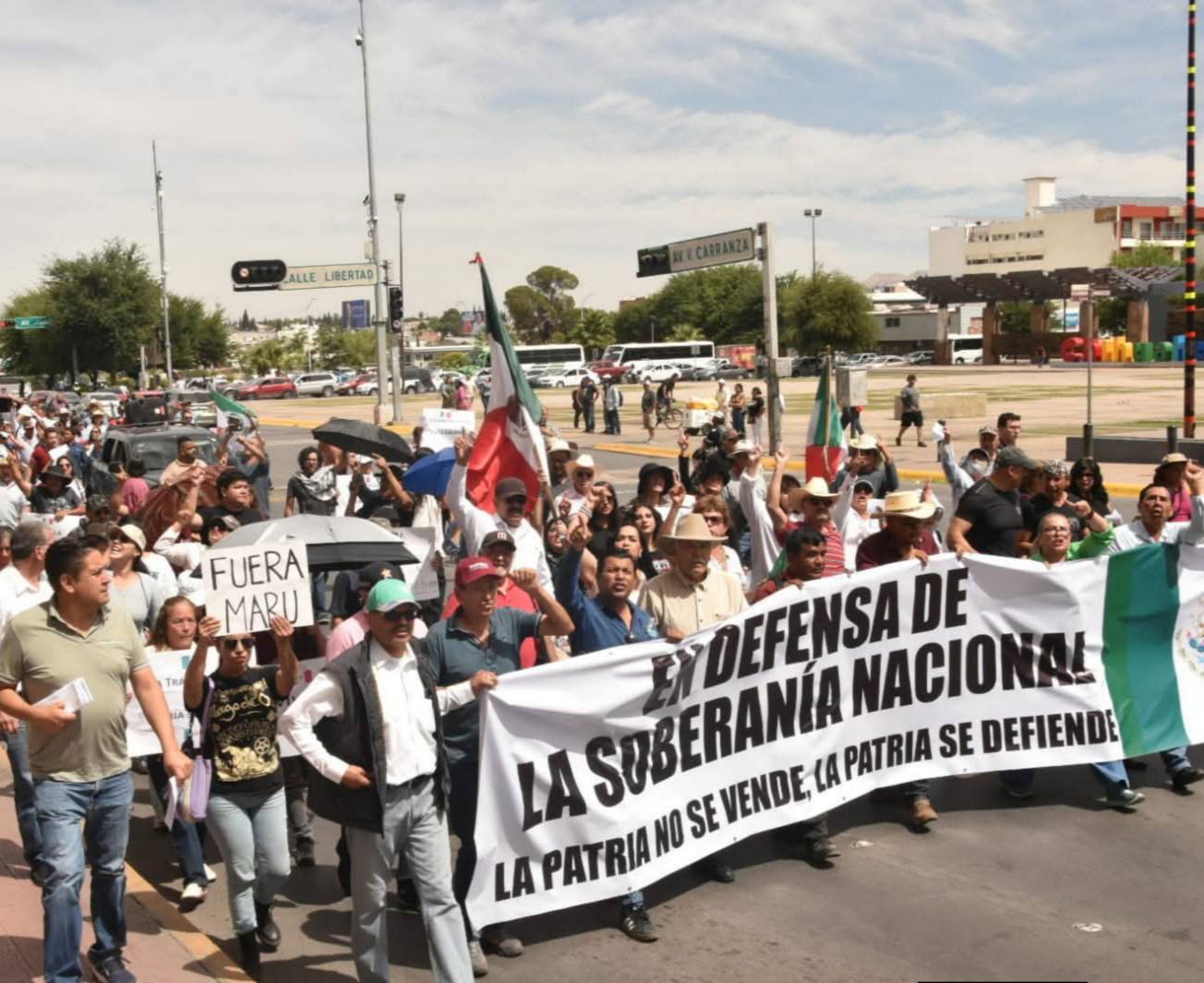 Marcha contra Maru Campos