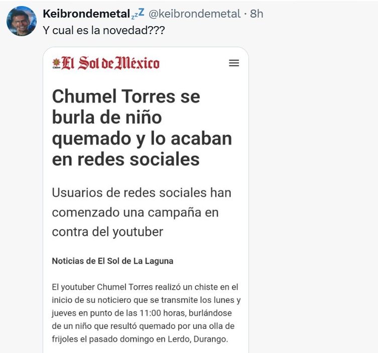 No es novedad