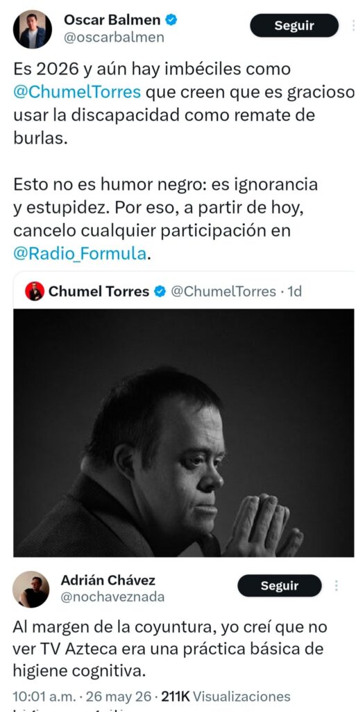 Oscar Balderas responde Chumel