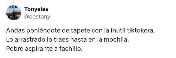 poniéndose de tapete