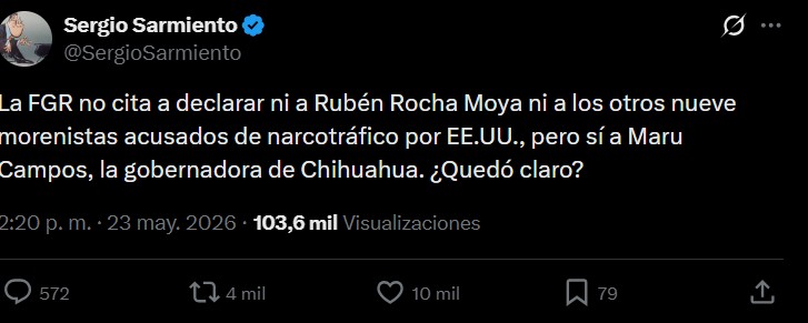 Sergio Sarmiento y oposición quedan en ríiculo