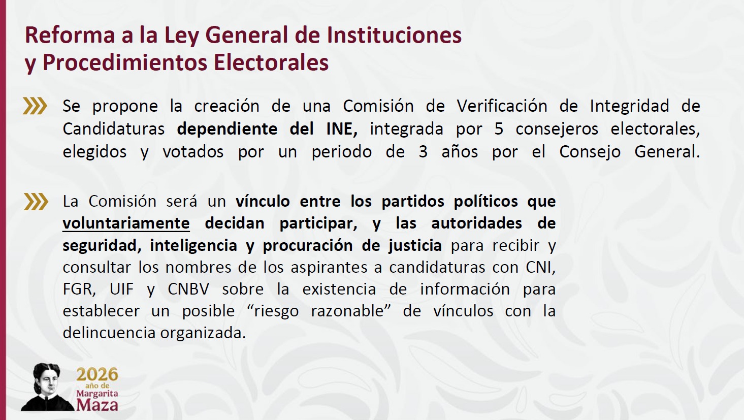 Sheinbaum propone reforma contra candidatos ligados al crimen