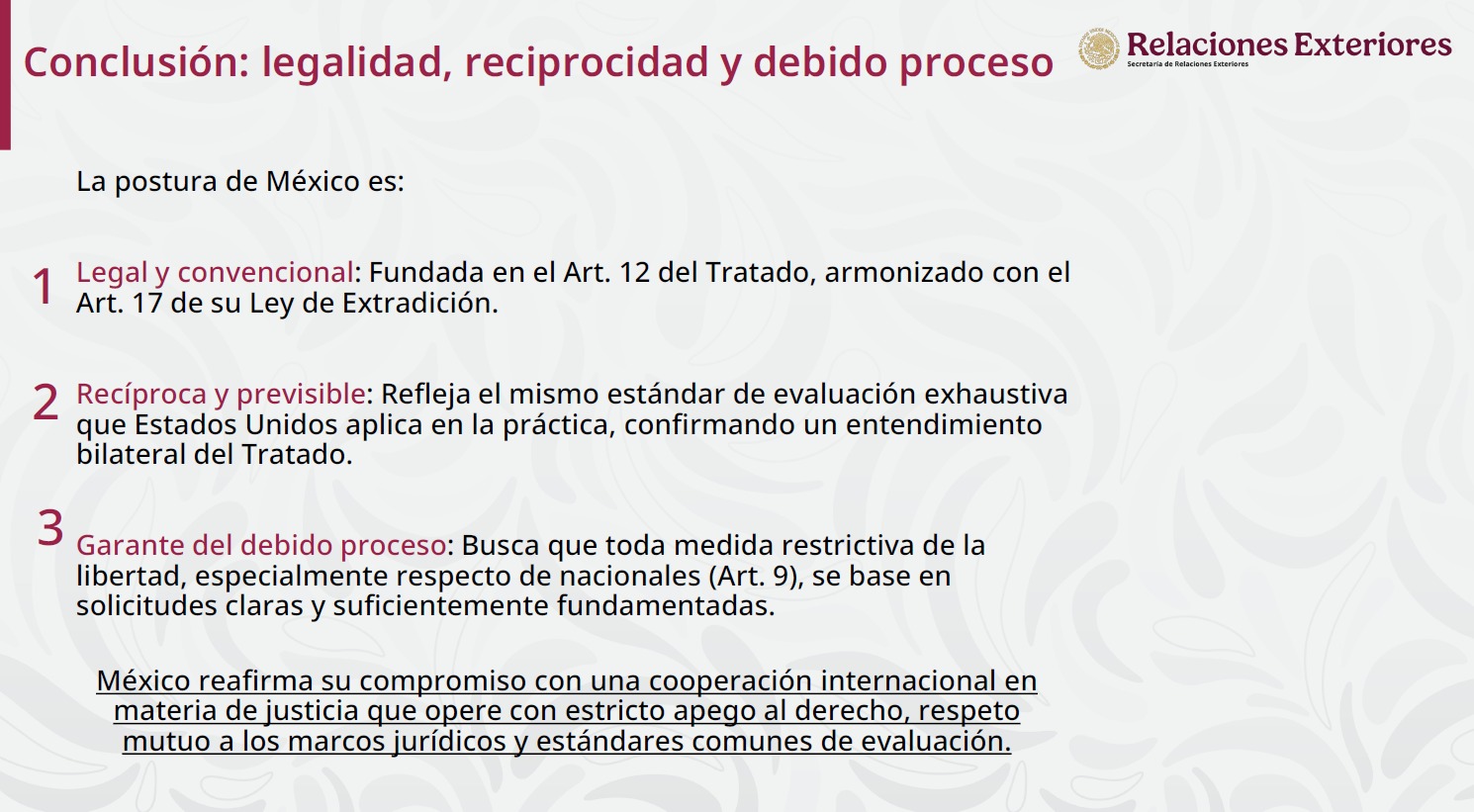 Casos de extradición negados por Estados Unidos