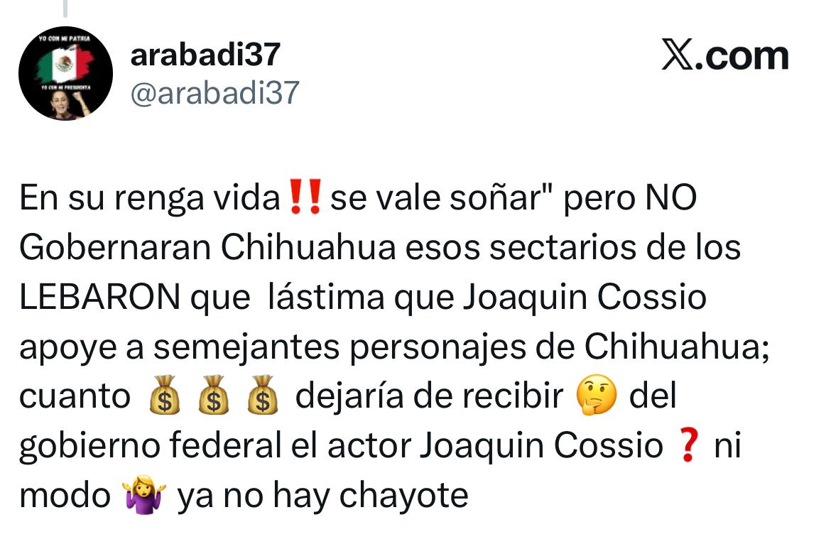 Usuarios tunden a Joaquín Cosío
