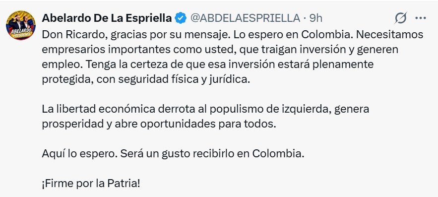 Abelardo Espriella responde a Salinas Pliego