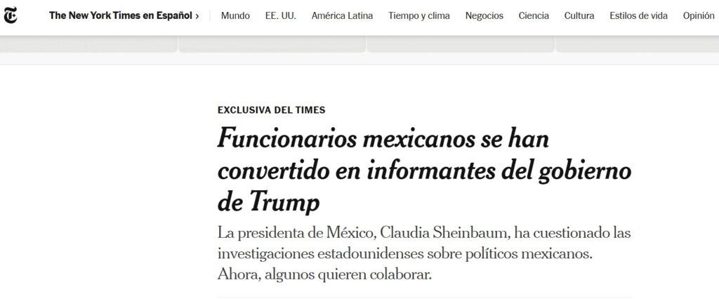 articulo funcionarios mexicanos NYT