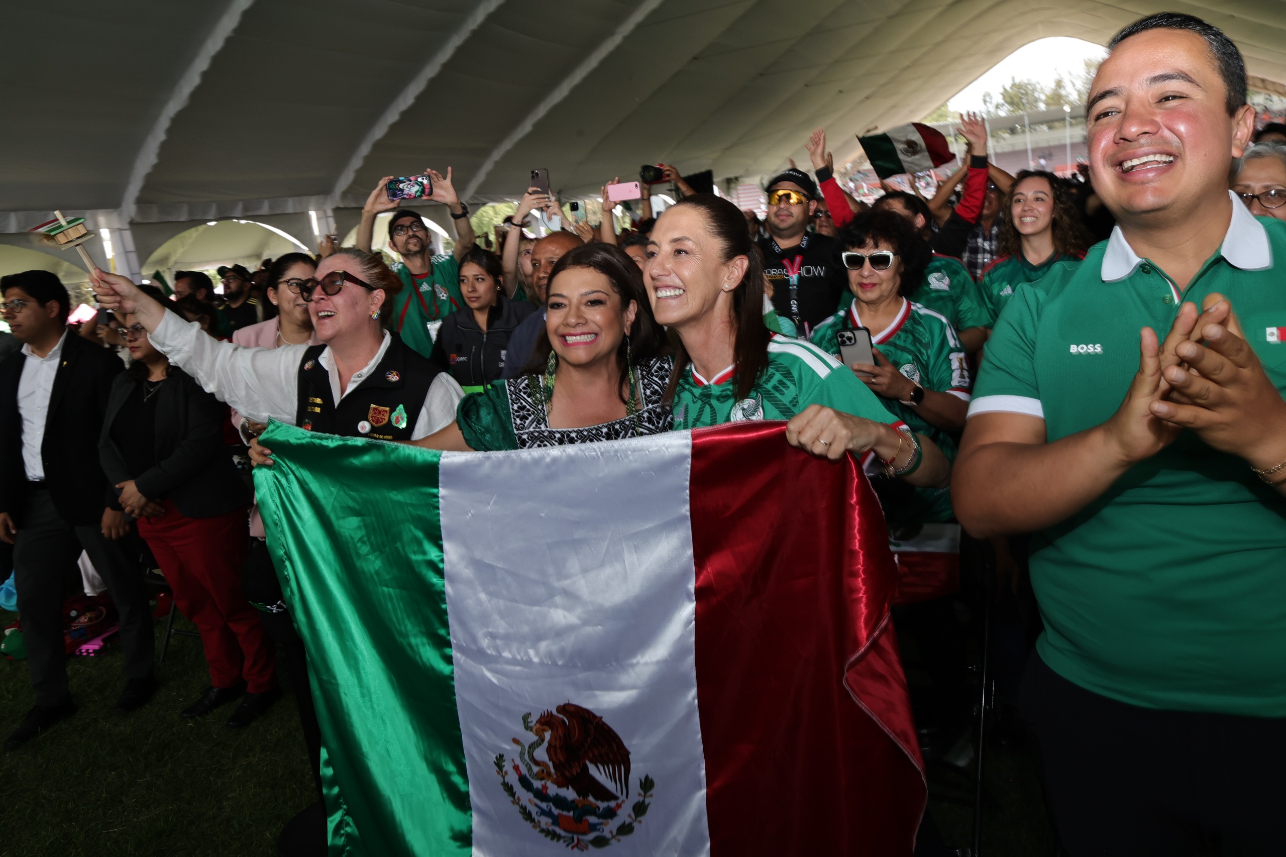 Así vivió Sheinbaum el triunfo de México ante Sudáfrica