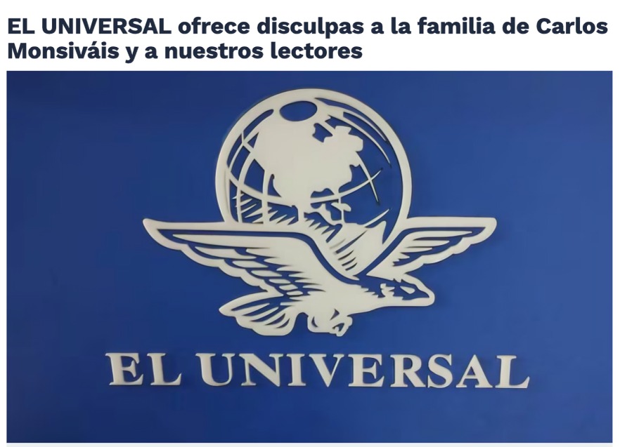 El Universal disculpa