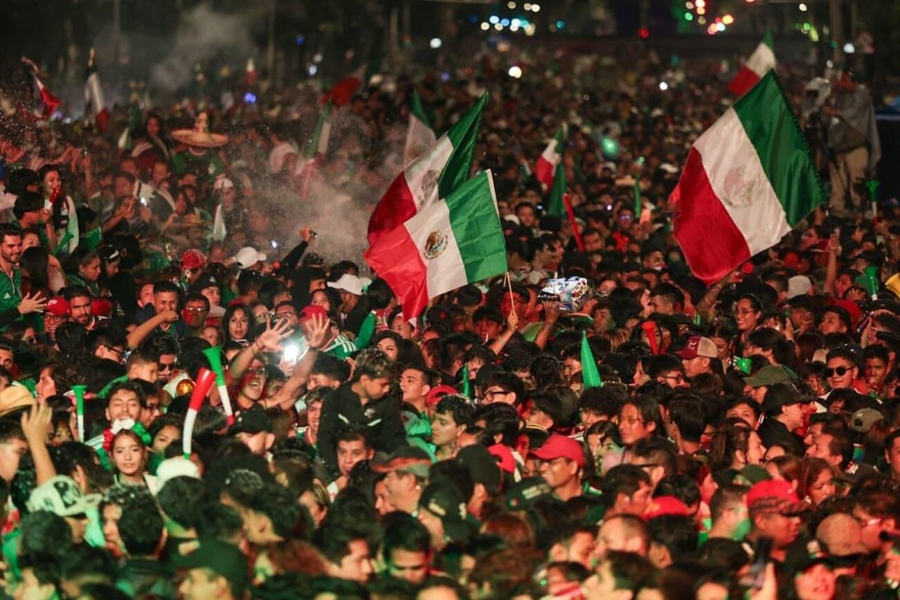 Festejos de México vs. Corea