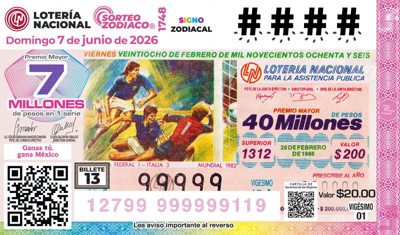 Lotería Nacional lanza nuevos billetes del Mundial 2026