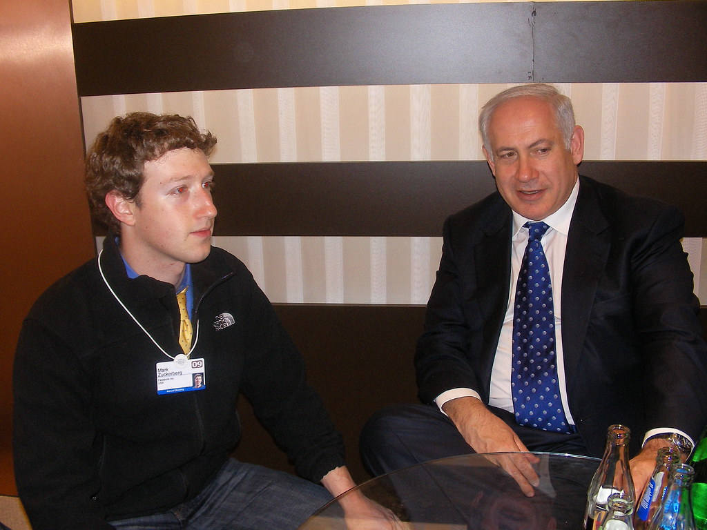 Netanyahu y Mark Zuckerberg
