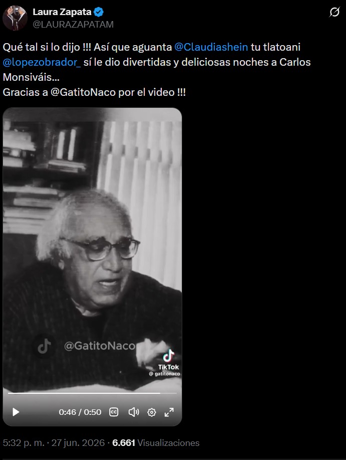 Opositores usaron video con IA de Monsiváis para atacar a AMLO
