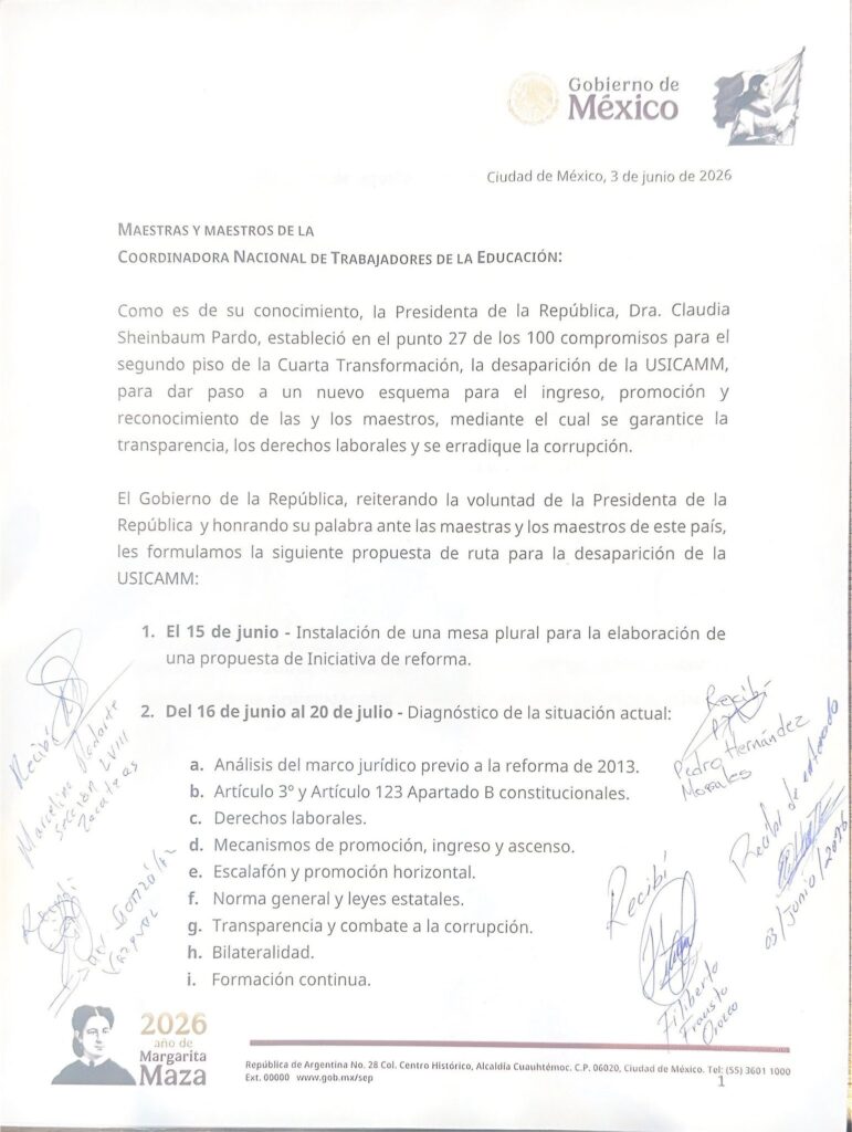 propuesta Segob a CNTE