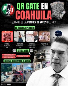 El "QR Gate" es el nombre con el que la dirigencia nacional de Morena bautizó a un presunto esquema de compra y coacción masiva de votos operado por el PRI durante las elecciones locales de Coahuila.