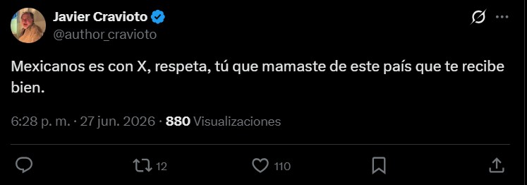 La publicación de Ricardo Montaner en X provocó miles de reacciones entre usuarios mexicanos.