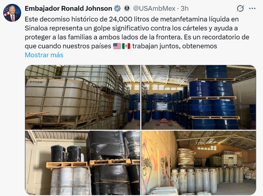 Ronald Johnson reacciona a decomiso