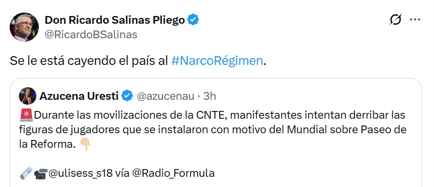 Salinas Pliego se burla en X