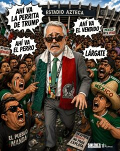 La "perrita de Trump" no se refiere a una mascota, sino que es un apodo y una tendencia política reciente ocurrida en México. El término se hizo viral en el contexto de la inauguración de la Copa del Mundo en junio de 2026, cuando el empresario Ricardo Salinas Pliego fue abucheado e insultado con ese mote a las afueras del Estadio Azteca.