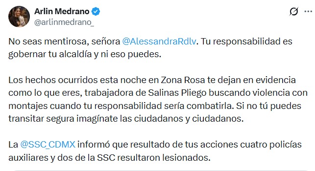 Redes critican a Alessandra Rojo tras pleito en Zona Rosa