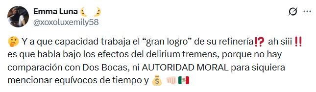 Calderón critica a Dos Bocas; redes le recuerdan su barda