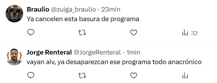 cancelen el programa