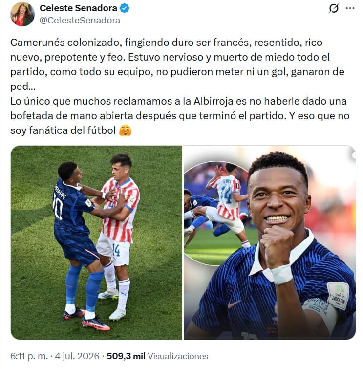Celeste Amarilla lanza comentarios racistas