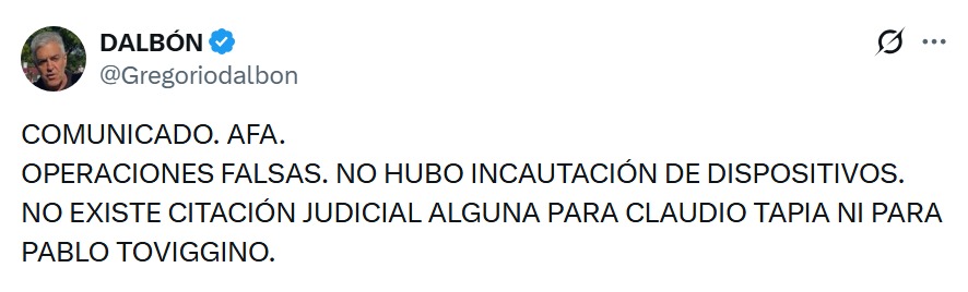 Comunicado FBI AFA
