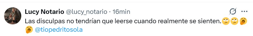 disculpas leídas