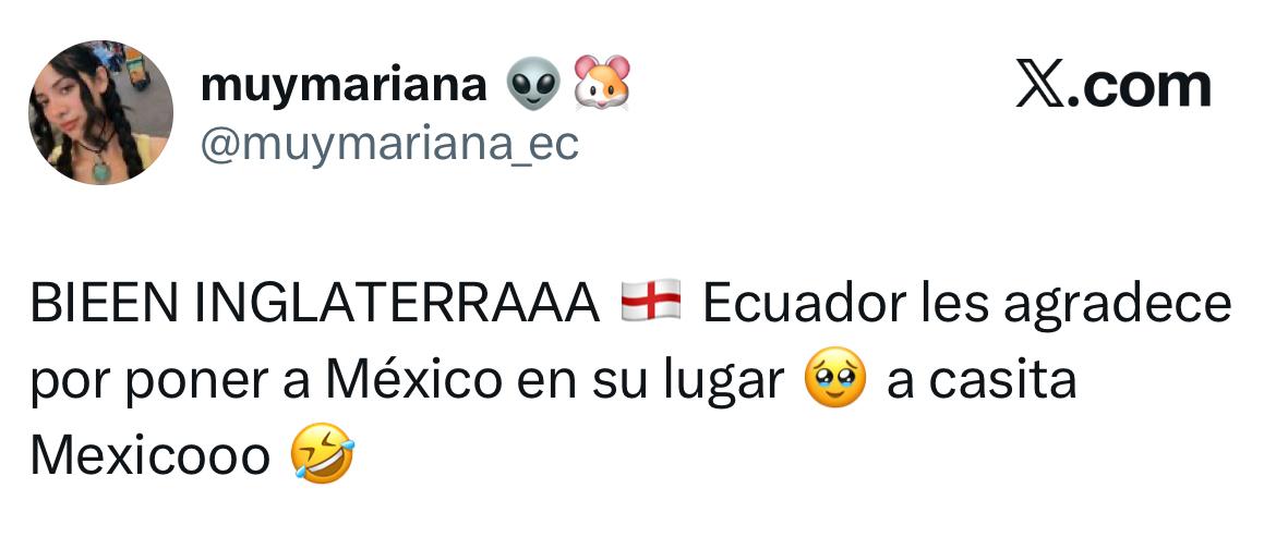 Ecuador felicita a Inglaterra