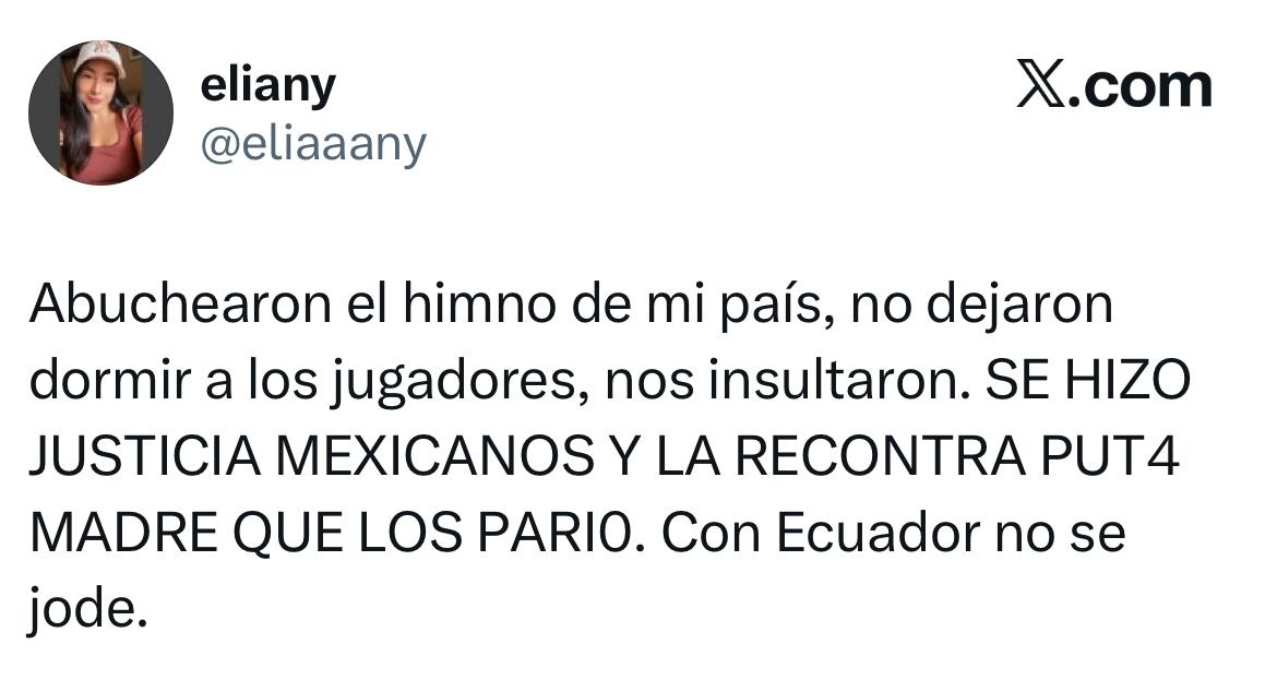 Ecuador respalda a Inglaterra