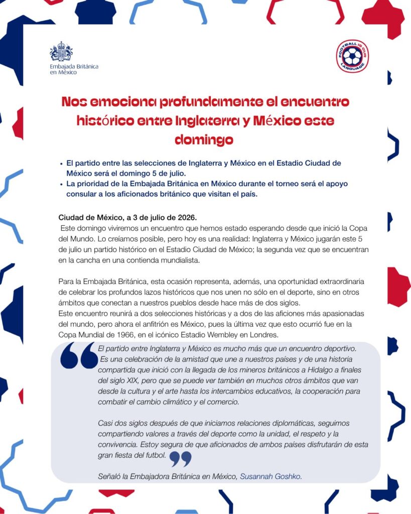 Embajada británica comunicado