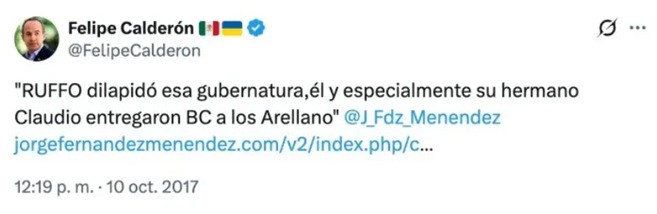 Calderon acusó a Ruffo Appel de nexos con el narco 